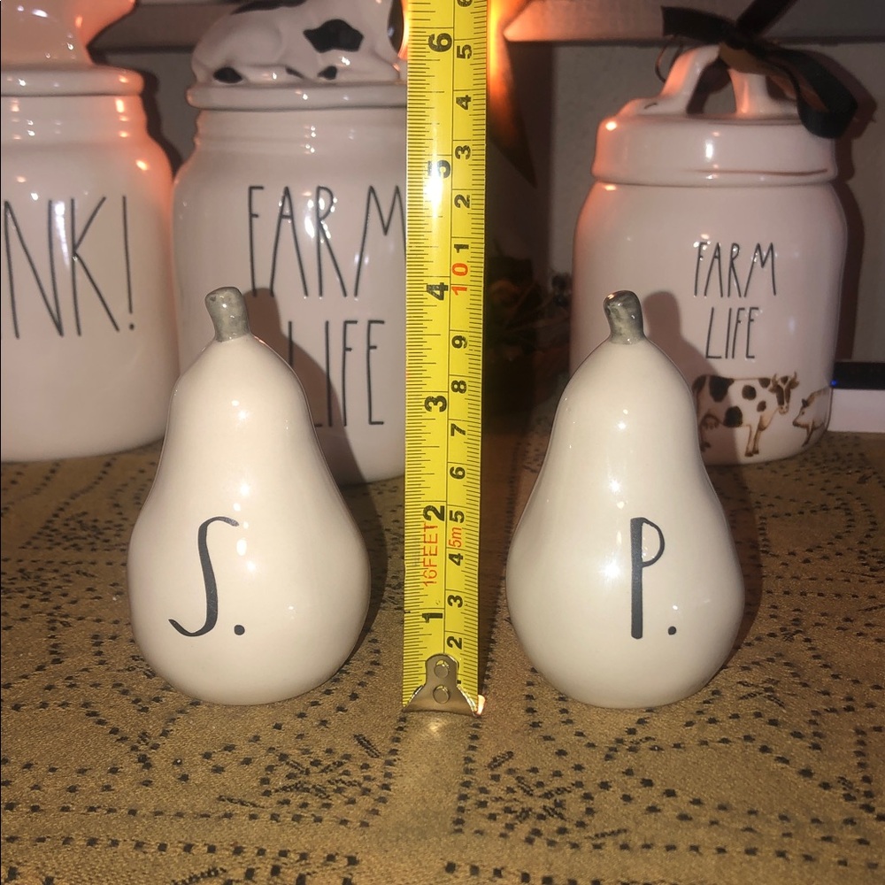 Rae Dunn Pear Shaped Salt and Pepper Shakers - Picture 8 of 8